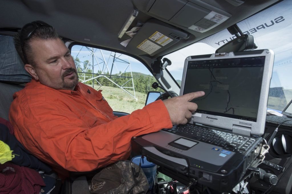 Floyd Hardin Wild Fire Expert on location